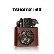 TSHOMX打火機機械復古砂輪實(shí)用驚喜定制實(shí)用小眾生日禮物送男友高顏值 咖色+暮灰禮盒【可定制】含油
