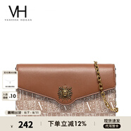 VANESSA HOGAN VH女包太陽神系列貝倫信封包輕奢斜挎包鏈條包七夕禮物送女友 黃棕色