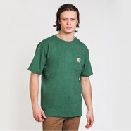 Carhartt卡哈特卡哈特Carhartt K87經(jīng)典口袋T恤潮男女情侶時(shí)尚寬松工裝打底短袖 森林綠色 K87/North Woods Heat XS [<120斤]