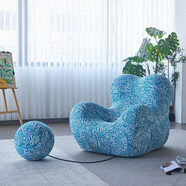 MATTE MAISA單人沙發(fā)可躺單人沙發(fā)椅媽媽的懷抱網(wǎng)紅懶人休閑沙發(fā)客廳休閑沙發(fā) 媽媽的懷抱(藍迪奧)+同色球