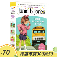 朱尼瓊斯系列1-4冊禮盒裝 英文原版 Junie B. Jones First Boxed Set Ever兒童初級章節(jié)橋梁書 插圖小說Barbara Park Set Ever 1-4 初級橋梁書 