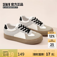 Semir復古德訓鞋男鞋2025春季新款通勤經(jīng)典板鞋STH251021 米灰棕 42 