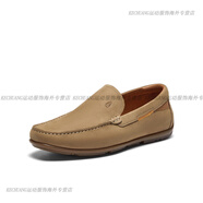 暇步士（Hush Puppies）秋新款舒適慵懶商務休閑樂福鞋男休閑皮鞋B3M18CM4 卡其色 43