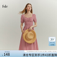 FANSILANEN范思藍(lán)恩22FS2124法式格子吊帶連衣裙女夏季長(zhǎng)款甜美氣質(zhì)顯瘦裙子 長(zhǎng)款紅白格 M
