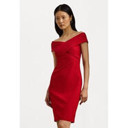 拉夫勞倫（Ralph Lauren）無袖連衣裙修身顯瘦高腰設(shè)計針織禮服裙 festive red 均碼 |34