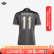 阿迪達斯 （adidas）皇馬24/25賽季第二客場(chǎng)球迷版球衣短袖運動(dòng)T恤足球服男IY1763 羅德里戈11號 M