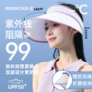 牧爾西防曬帽女遮陽(yáng)帽戶(hù)外大帽檐夏季防紫外線(xiàn)可折疊空頂太陽(yáng)帽子