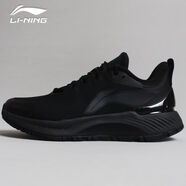 李寧男子春夏秋季越影網(wǎng)面透氣防滑耐磨云減震回彈休閑運動(dòng)訓練跑步鞋 黑色丨越影(007-69) 40