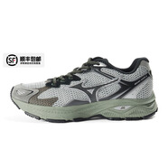 美津濃（MIZUNO）男女復古跑步鞋老爹鞋透氣網(wǎng)面運動(dòng)鞋慢跑鞋 RACER S D1GH2235-13/淺灰/黑/沉綠/RACER 38