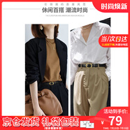 viney牛皮皮帶女士時(shí)尚百搭腰帶女裝飾簡(jiǎn)約裙帶褲帶通勤腰封女生日禮物 【黑色】輕奢送女友老婆腰帶