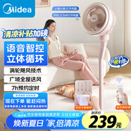 美的（Midea）【語音智控】空氣循環(huán)扇/國家補(bǔ)貼/家用電風(fēng)扇/遙控落地扇/輕音柔風(fēng)立式定時/桌面小風(fēng)扇 FGA24THR