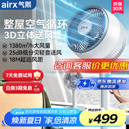 氣熙（airx）電風(fēng)扇空氣循環(huán)扇落地扇家用直流變頻四季循環(huán)對流小風(fēng)扇大風(fēng)量臺地兩用360°搖頭輕音風(fēng)扇F3
