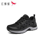 紅蜻蜓時(shí)尚休閑鞋春季新款男鞋圓頭系帶厚底舒適運(yùn)動(dòng)跑步鞋WYA34006 深灰色 39