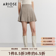 艾諾絲雅詩(shī)商場(chǎng)同款春秋新款小短裙百褶裙半身裙女學(xué)院風(fēng)JK裙10123505 燕麥色 L （建議體重105-115斤）