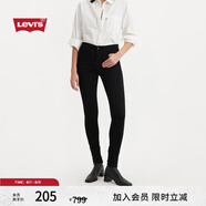 Levi's李維斯女士720高腰緊身牛仔褲 52797-0022 黑色 27 (30)