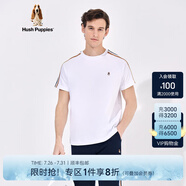 Hush Puppies暇步士男裝夏季復古運動純棉短袖T恤 019白色1 XL