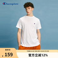 Champion冠軍t恤男2024春夏新款美式純棉情侶潮牌寬松短袖上衣 L 白色