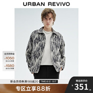 UR【合】秋冬新款男裝潮流高街撞色紋理感休閑外套UMF840078 正黑 M