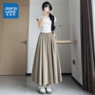 真維斯（Jeanswest）女裝山本裙褲2025年新款夏款寬松顯瘦氣質(zhì)小個(gè)子休閑慵懶風(fēng)褲子GL 山本裙子-咸菜色8980 L 165/68A