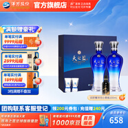 洋河天之藍(lán)46度480mL 禮盒裝 酒廠旗艦 藍(lán)色經(jīng)典綿柔濃香白酒送禮商務(wù) 46度 480mL 1盒 雙瓶裝