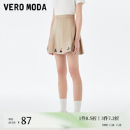 VEROMODA2023新款中腰百褶A字裙度假風(fēng)短裙半身裙女 淺卡其色-C13 165/68A/M/R