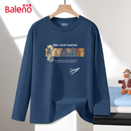 班尼路（Baleno）t恤男長袖春秋季情侶休閑潮流體恤衫寬松純棉大碼圓領(lǐng)打底衫上衣