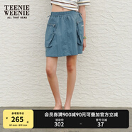 Teenie Weenie小熊女裝簡(jiǎn)約夏裝戶(hù)外工裝風(fēng)半身裙時(shí)尚運動(dòng)短裙 深藍色 M (165)