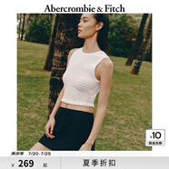 ABERCROMBIE & FITCH女裝25夏季新款性感辣妹亞麻混紡修身迷你半身裙短裙KI143-5067 黑色 M (165/76A)