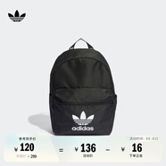 adidas adicolor簡約通勤運動雙肩背包書包男女阿迪達(dá)斯三葉草 黑色 NS