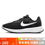 耐克NIKE女跑步鞋REVOLUTION6運動鞋DC3729-003黑白35.5