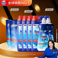 finish亮碟洗碗粉1kg*4+漂洗劑500ml*2+軟水鹽1kg*2套裝