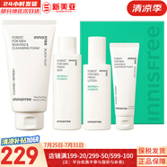 悅詩(shī)風(fēng)吟（Innisfree）森林男士護(hù)膚品套裝禮盒洗面奶水乳三件套補(bǔ)水酷爽控油送男友老公 森林男士酷爽3件套裝+洗面奶150g