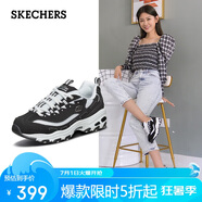 斯凱奇休閑運(yùn)動(dòng)鞋 D'lites 黑白熊貓款 情侶款男女同款黑色/白色 37