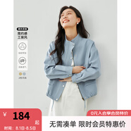梵希蔓卡其色休閑時(shí)尚工裝風(fēng)短外套2025年春季新款寬松設(shè)計(jì)感上衣 M3976 藍(lán)色 L