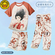 G.DUCKKIDS兒童睡衣小男孩莫代爾薄款夏季男童中大童三件套家居服哪吒春夏天 1M--ST-12353 170 14碼(130-140)cm