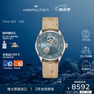 漢米爾頓（Hamilton）漢密爾頓男表瑞士機械 爵士開心鏤空藍(lán)色表盤電影同款 送禮物