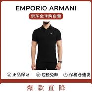 安普里奧·阿瑪尼（Emporio Armani）夏季新款運(yùn)動(dòng)潮流輕奢休閑男短袖t恤polo衫8N1FB41JPTZ 黑 M