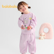 巴拉巴拉童裝兒童長(cháng)袖套裝男童女童兩件套寶寶秋裝2025卡通萌209325104202