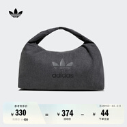 adidas「云朵包」牛仔風(fēng)大容量運(yùn)動(dòng)挎包女子阿迪達(dá)斯官方三葉草 黑色 NS