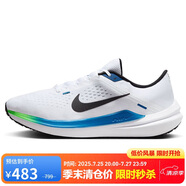 耐克NIKE跑步鞋男子緩震透氣WINFLO 10運(yùn)動(dòng)鞋DV4022-103白藍(lán)黑42.5