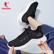 喬丹QIAODAN冬季女鞋運動(dòng)鞋跑步鞋網(wǎng)面透氣跑鞋旅游鞋學(xué)生R 黑色/白色-0233 40