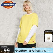 dickies 純棉短袖T恤 情侶男女同款 純色休閑百搭 DK007093 牛油黃 XL