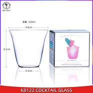 酒吧靈魂 雞尾酒杯套裝 百款無鉛水晶玻璃杯調(diào)酒杯 專業(yè)酒吧杯子 馬天尼杯 K8122喇叭口古典杯 320ml