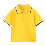 洽函幼兒園園服夏裝夏季套裝新款小學(xué)生校服夏天兒童純棉短袖運動(dòng)班服 003黃色 110