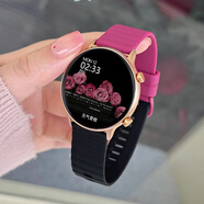 HKMW華為機適用智能手表多功能2025新款藍牙通話(huà)支付語(yǔ)音助手高配健康監測高顏值鋼帶送女友智能手表 玫黑【通話(huà) 支付 心率 血壓 血氧 計算器 天氣