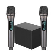 埠帝適用夏普樂(lè )視海信創(chuàng  )維投影儀電視手機家庭K歌無(wú)線(xiàn)麥克風(fēng)音響話(huà)筒 U7黑色 免費家庭K歌木質(zhì)音箱+ 充電麥克兼容1