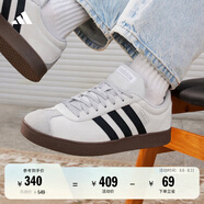 adidas「T頭鞋」VL COURT 2.0復(fù)古休閑板鞋德訓(xùn)鞋阿迪達(dá)斯輕運(yùn)動(dòng)   灰色/黑色/銀色   38