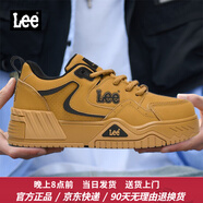 Lee男鞋夏季新款休閑鞋潮流厚底面包鞋男士板鞋增高運動鞋時尚鞋子男 土黃L244UB730 40 【腳瘦請拍小一碼】