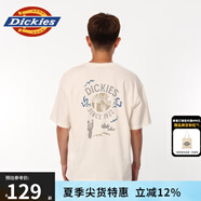 dickies純棉短袖T恤男夏季款寬松涼感半袖上衣美式體恤潮流男裝DK0A87DC 奶油色 2XL
