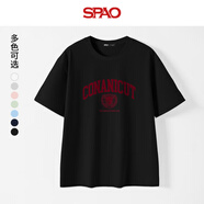 SPAO韓國同款2025夏季新品純棉圓領(lǐng)短袖t恤男美式體恤衫 SPDX25SD01LD